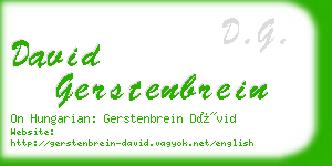 david gerstenbrein business card